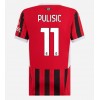 AC Milan Christian Pulisic #11 Hjemmedrakt Kvinner 2024-25 Kortermet